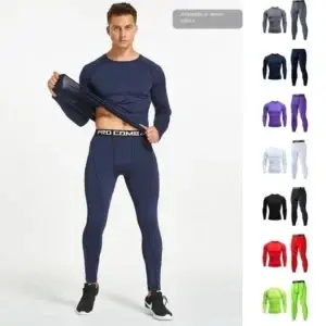 2pcs Men Compression Sportswear Suit