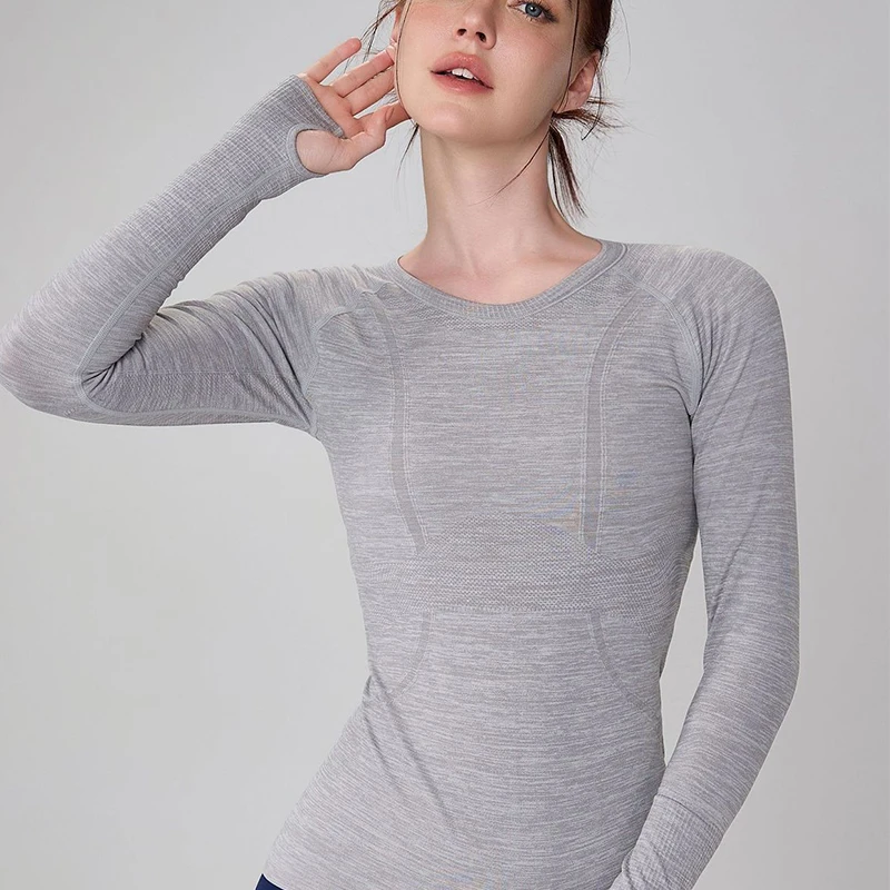 Yoga Clothes for Women, Sports Tops, Round Neck