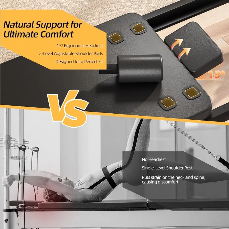 91" Foldable Pilates Reformer Machine - Image 3